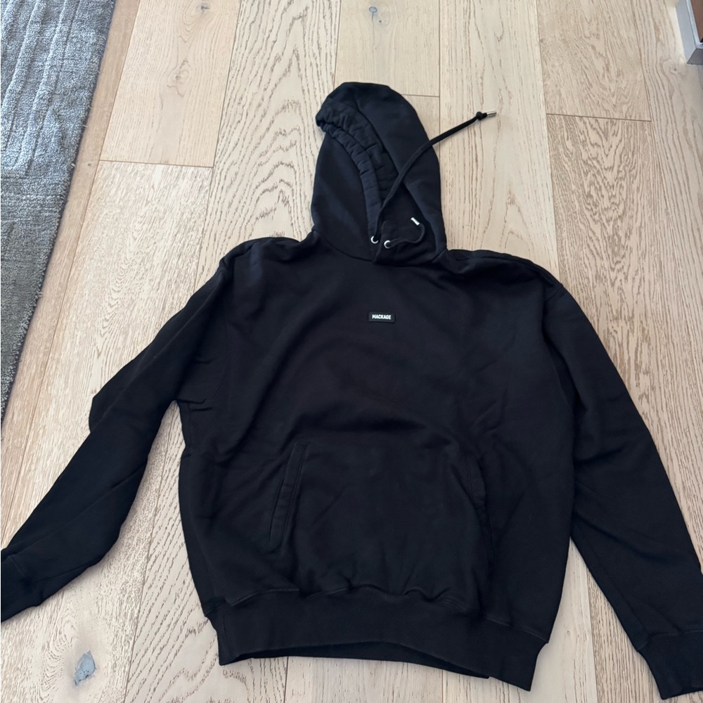 Mackage Black Sweatshirt Hoodie Classic Pullover